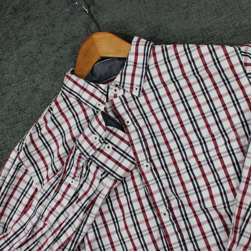 Beverly Hills Polo Club Men's Plaid Cotton Button Down